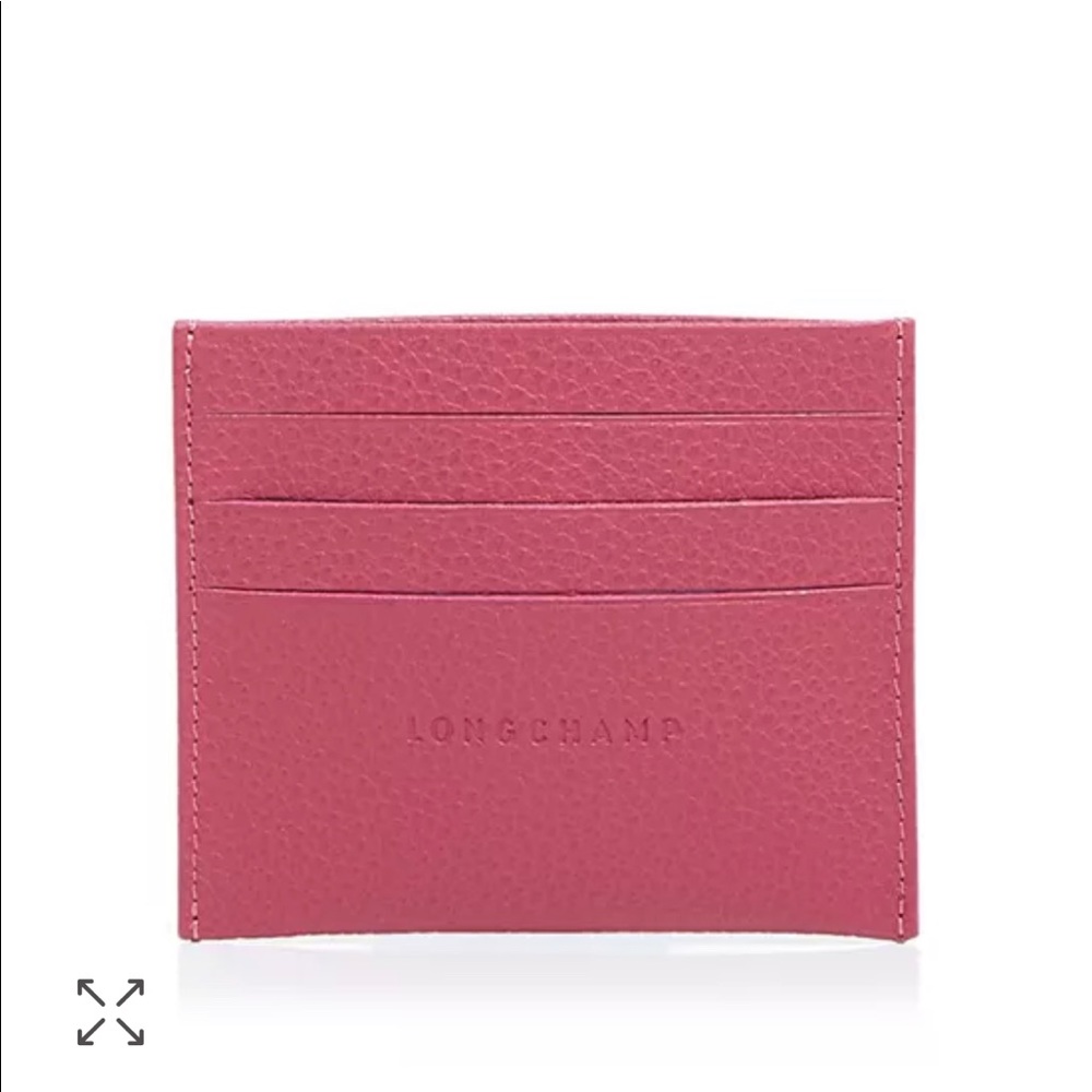 2020 Longchamp pink leather card holder